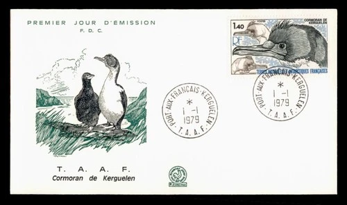 DR WHO 1979 FRENCH ANTARCTIC FSAT FDC KERGUELEN PENGUIN CACHET 1.40 w29418
