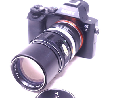 SONY E MOUNT ADAPTIERT 135MM F2.8 Minolta Rokkor OBJEKTIV ALLE A7 NEX A6000 A5000