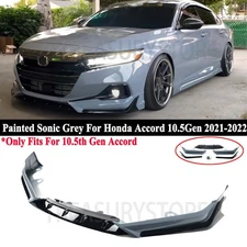 For Honda Accord Sedan 2021 2022 ACR丨Sonic Grey 5Pcs Front Bumper Lip Splitters