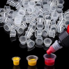 100pcs Mixed Size Tattoo Ink Cups Plastic Pigment Container Microblading Holder