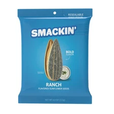 SMACKIN' Ranch Sunflower Seeds 4oz American Made Low Sodium SM-RANCH4