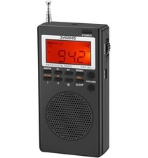 Portable Radio, AM FM Stereo Receiver, DSP Small Pocket Radios Operated by AA