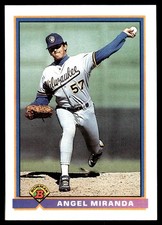 Angel Miranda 1991 Bowman #53 Brewers MLB READ FREE SHIPPING AutographDen