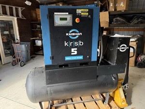 Kaishan 5-HP KRSB-10 Rotary Screw Air Compressor w/ 120 Gallon Tank w dryer 2021