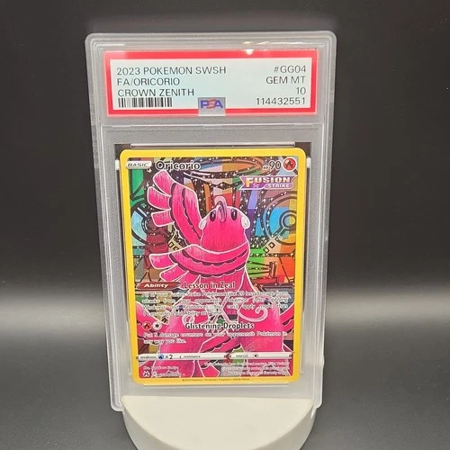 Pokémon TCG Oricorio GG04/GG70 Crown Zenith GG Ultra Rare Full Art Holo PSA 10