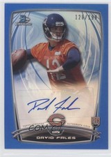 2014 Bowman Chrome Rookie Blue Refractor 126/199 David Fales #RCRA-DFA Auto 0v3