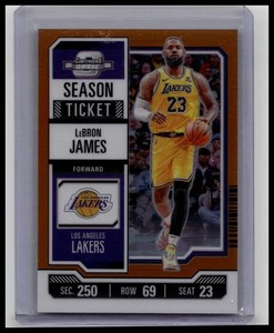 LeBron James 2023-24 Panini Contenders Optic Season Ticket Orange /49 #90 Lakers