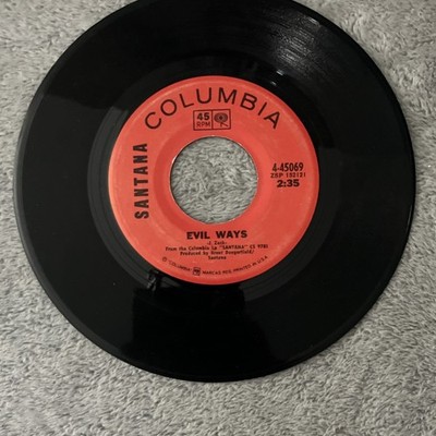 Santana Evil Ways / Waiting 7'' Vinyl Single Columbia 1960s 4-45069