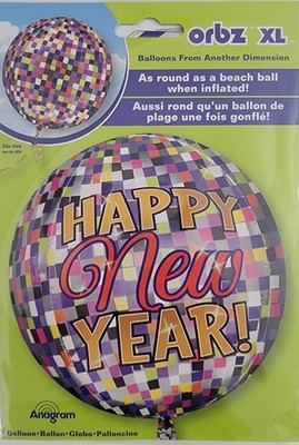 Anagram Happy New Year Disco Ball Drop Orbz Foil Balloon