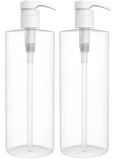 Empty Shampoo Bottles with Pumps 32Oz (2-Pack) Liquid Containers Dispenser