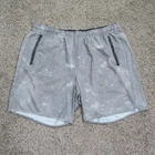 RVCA Shorts Mens XL Gray Smoke Bleach Yogger Stretch 17" Athletic Performance