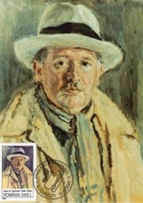 ROMANIA 2000: ROMANIAN PAINTER - SELF PORTRAIT, MAXIMUM CARD