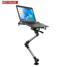Car Laptop Mount with Vented Cooling Fan, Adjustable Vehicle Stand for 12 15.4