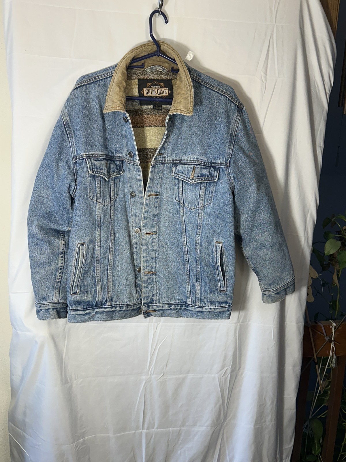 NEW Guide Gear Men&rsquo;s Flannel Lined Denim Jean Jacket Size 