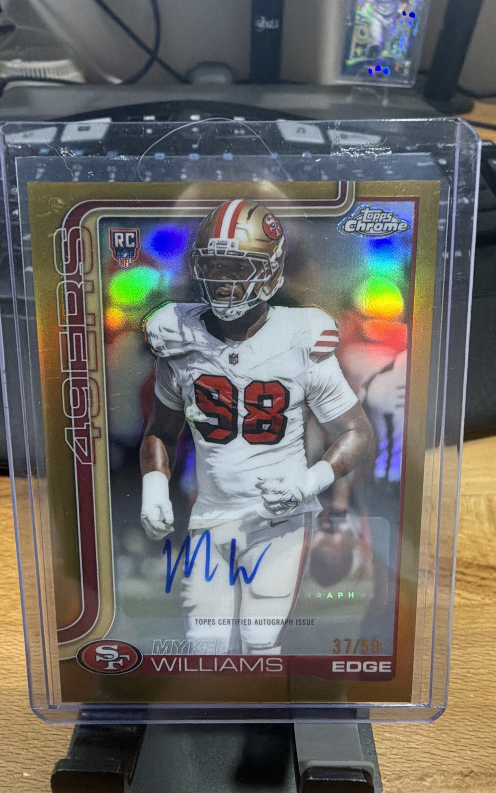 Mykel Williams Topps Chrome Sapphire Edition Rookie Autographs #RAMW Gold