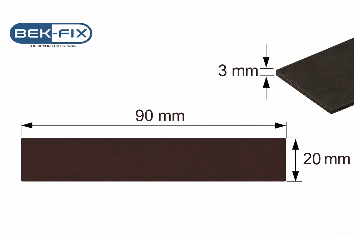 Almohadillas adhesivas de doble cara adhesivas de alta resistencia de 3 mm de espesor (10-100 almohadillas) BEK-FIX®