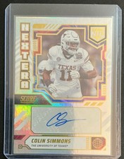 2025 Panini Score Next Era NIL Auto Colin Simmons #NEN-CSI Texas Longhorns