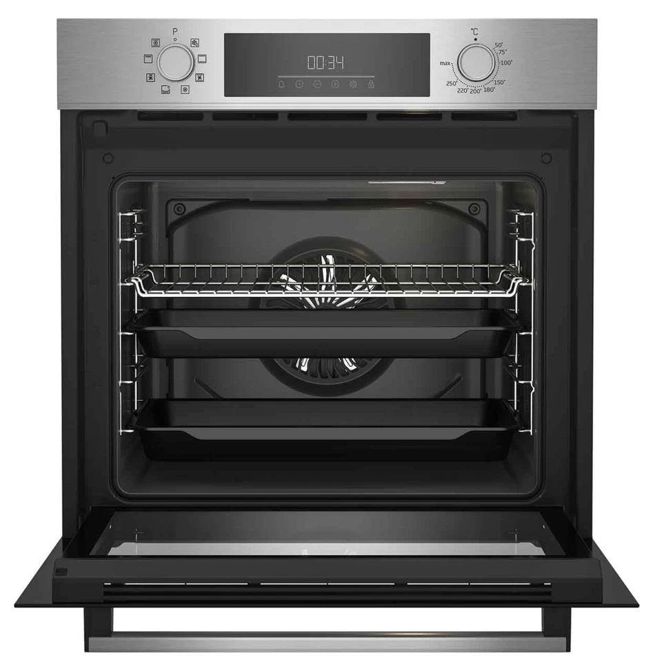 Beko BBIM12300X Backofen 60cm Einbaubackofen 72L Volumen 8 Heizarten Edelstahl - Bild 3 von 4