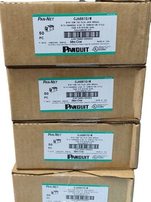 BOX OF 50 White CJ688TGIW For Panduit Giga TX Cat6 jack US Stock Fast shipping