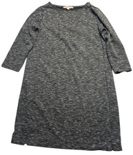 Loft Women's Medium Dress Gray Heathered Heavyweight Polyester Blend Zipper
