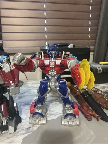 2 Optimus Prime Transformers Talking Action Figure Jet Pack , Buzzsaw - Picture 1 of 11