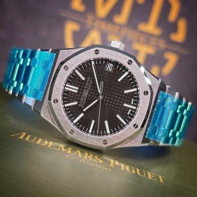 NEW AUDEMARS PIGUET ROYAL OAK 15510ST 41MM 50TH ANNIVERSARY BLACK DIAL STEEL B&P
