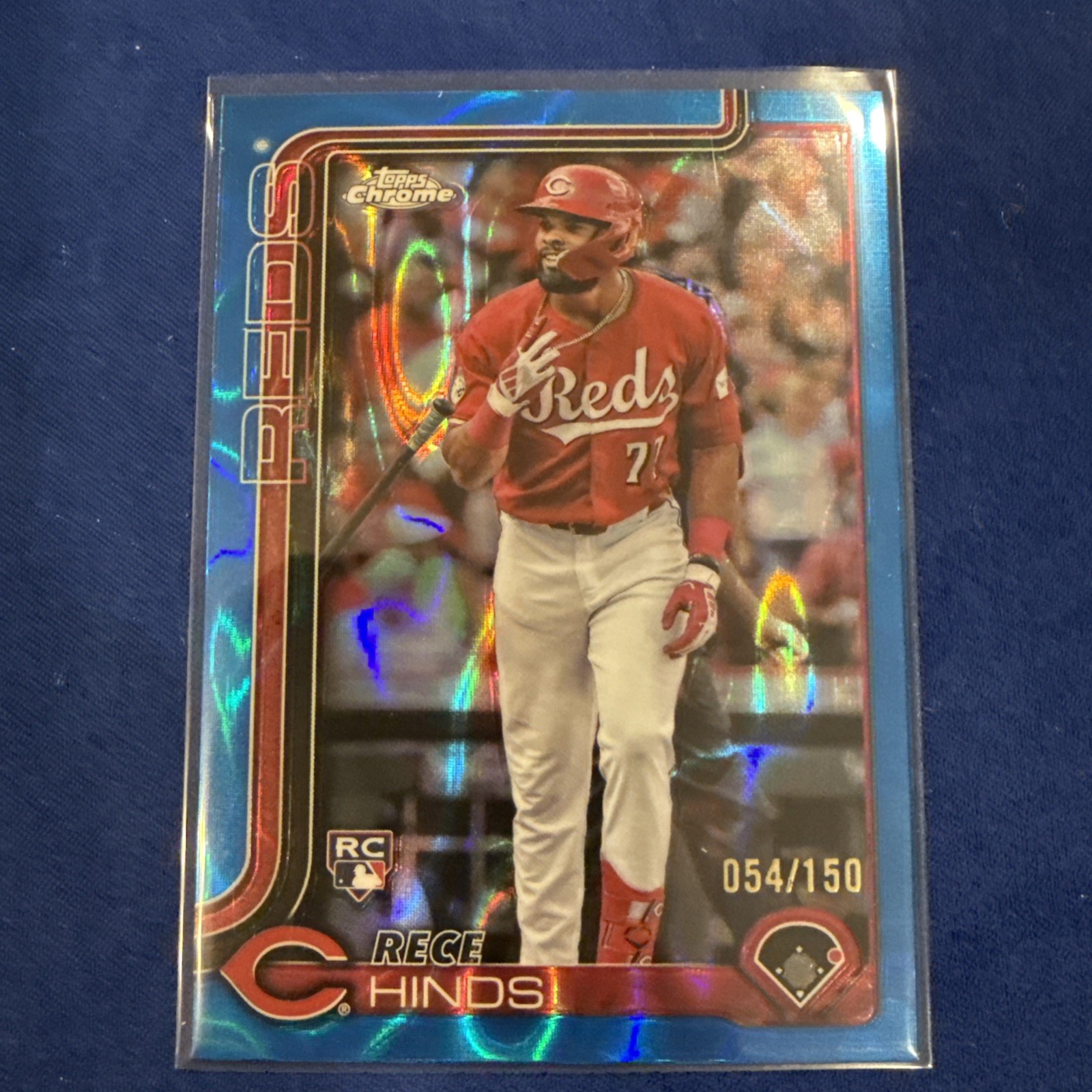 2025 Topps Chrome - Rece Hinds #253 Blue Lava Refractor /150 (RC)