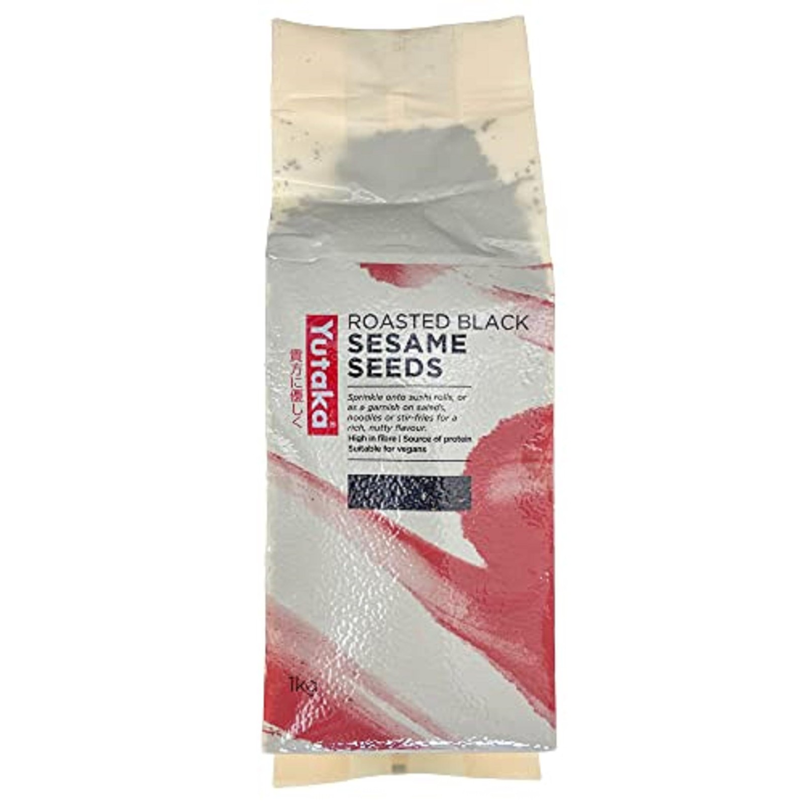 Yutaka Roasted Black Sesame Seeds 1kg | Ready-to-Eat, Nutty 1 kg (Pack of 1)