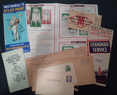 #ad Vintage Advertising Ephemera 1942 road map Easy Washer Paint pre stamped postage $14.50