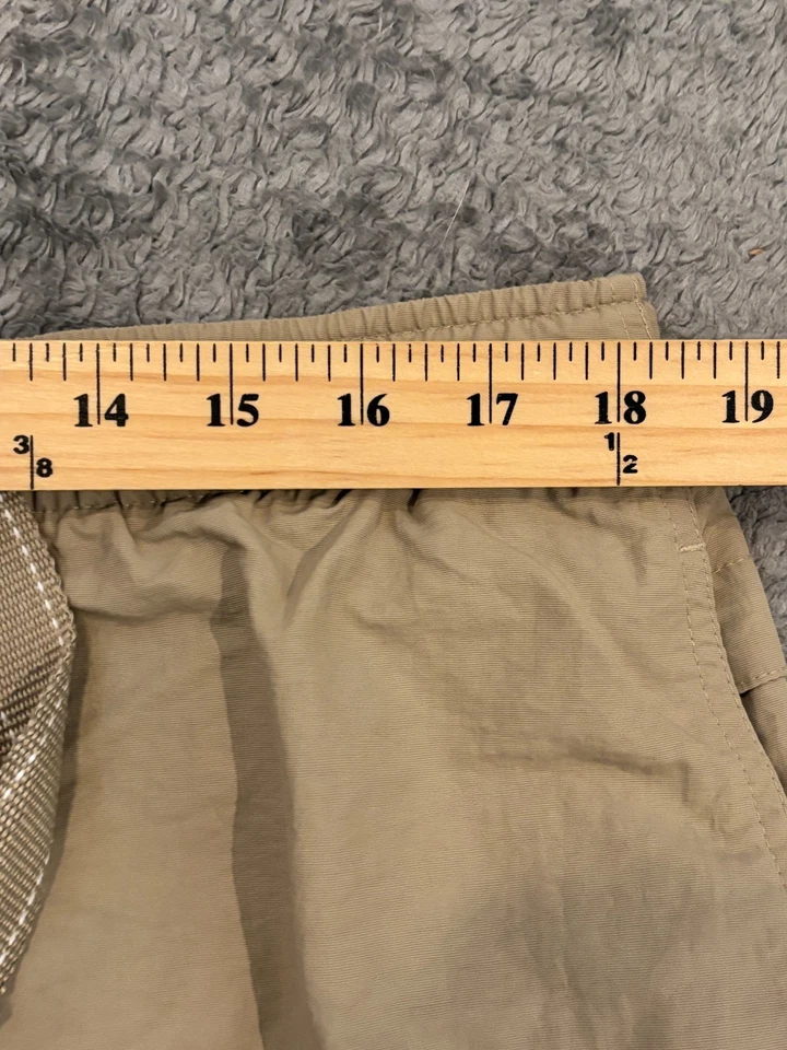 Pantalones Cortos Lands End Para Mujer XL 18-20 Beige Malla Forrados Nylon Cinturón Senderismo Natación Foto 3 de 4
