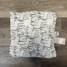 Aden  Anais White Label Muslin Baby Swaddle Blanket SAFARI White Grey Elephants