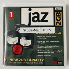 Iomega Jaz 2GB Disk Cartridge w/ Original Case Used Blank Media Vintage Storage