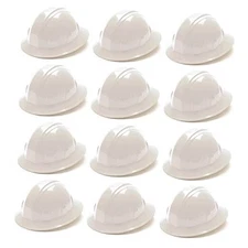  HP24110 Full Brim Hard Hat 4-Point Ratchet Suspension (12-Pack) White