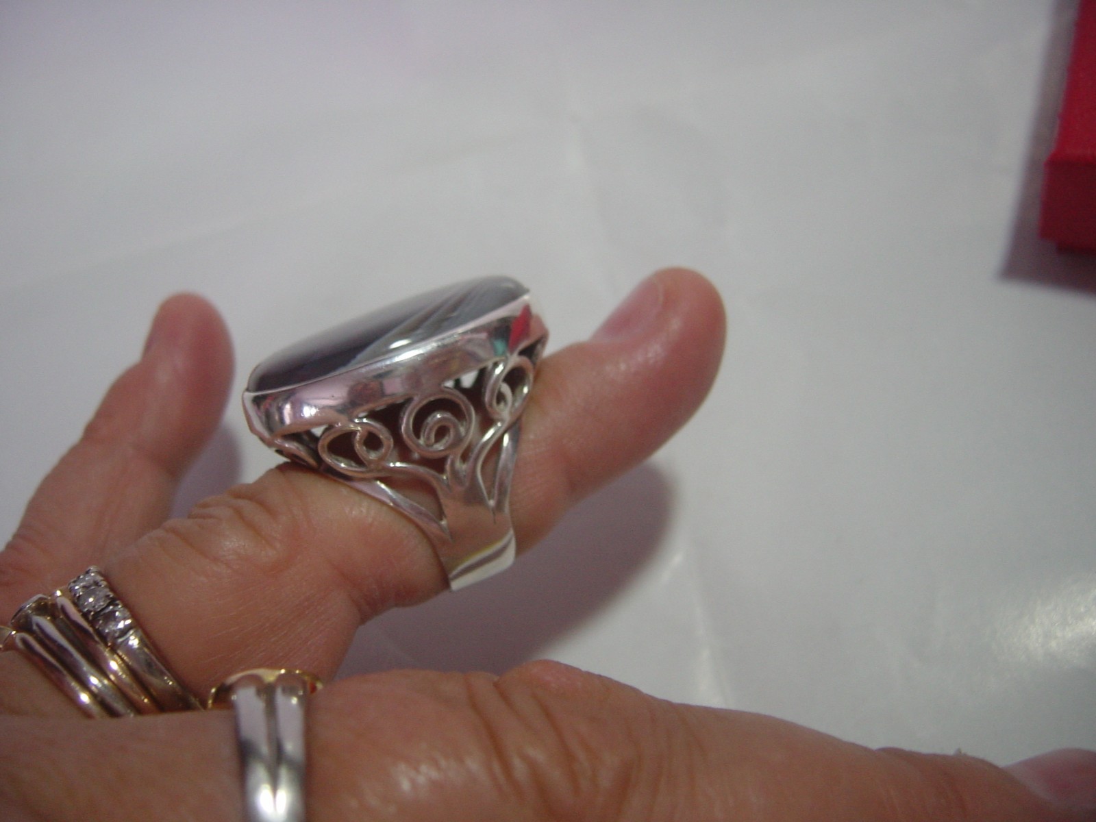vintage solid Silver Ring-exquisite massive rare … - image 7