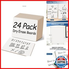 QEITH Dry Erase Boards, 24 Pack 9 x 12 Inch Mini Portable Practice White