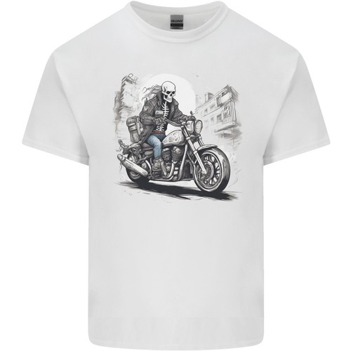A Neon Teschio Con Fiamme Fantasia Demone T-Shirt 100% Cotone