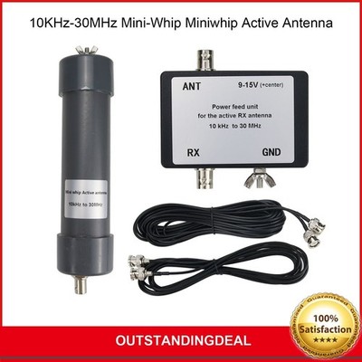 10KHz-30MHz Miniwhip   Antenna with BNC-BNC Connection Cables Power Supply- *cm