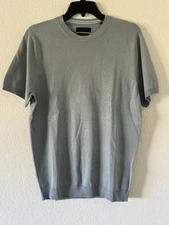 Porter & Ash Luxury Essential Mens Size M Sea Green Viscose Blend Casual T-Shirt