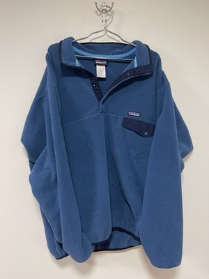 patagonia Synchilla フリース XXL Vintage Patagonia Synchilla Mens XXL Blue Fleece Snap-T Pullover