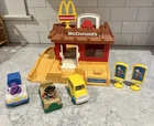 Vintage 1989 McDonald's Restaurant Playset Fisher-Price Little People Toy #2552