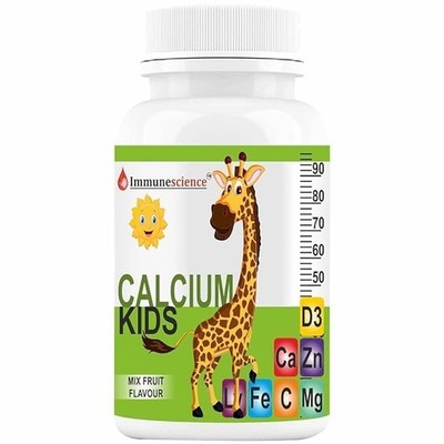 Calcium For Kids With Vitamin D3 (Vit d),Magnesium,Zinc,Vitamin C,L lysine Multi
