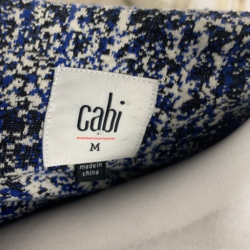 CAbi Women’s 21 Club Blue Black Tweed Jacket Blazer Size Medium - Picture 9 of 9