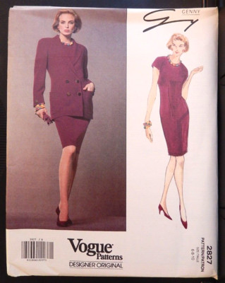 Vogue Patterns 2827 Designer Original Genny size 6-8-10 uncut