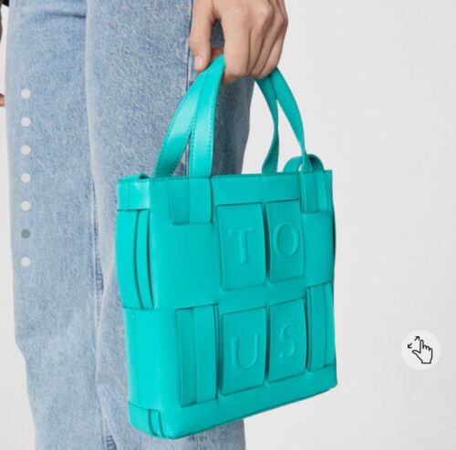 TOUS Damas Collection Medium Turquoise Shoulder Crossbody Handbag Bag Dust Cover - Picture 3 of 24