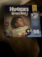 Huggies Overnites Diapers, Size 4 - 37 Count Open Box