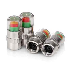 4 bouchon de Valve Témoin Indicateur a led de Pression Pneus 3 niveaux .....