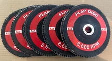 7 inch FLAP DISCS 7" x 7/8" 80 Grit Grinding Wheels Fiberglass/Zircon - Lot of 5