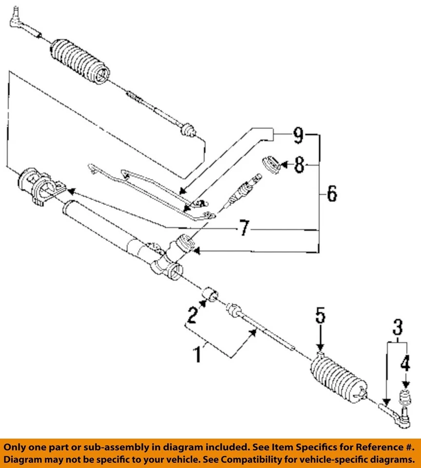 Used Rack and Pinion Assembly fits: 1989 Buick Lesabre Power Rack and Pinion w/o Foto 3 de 4