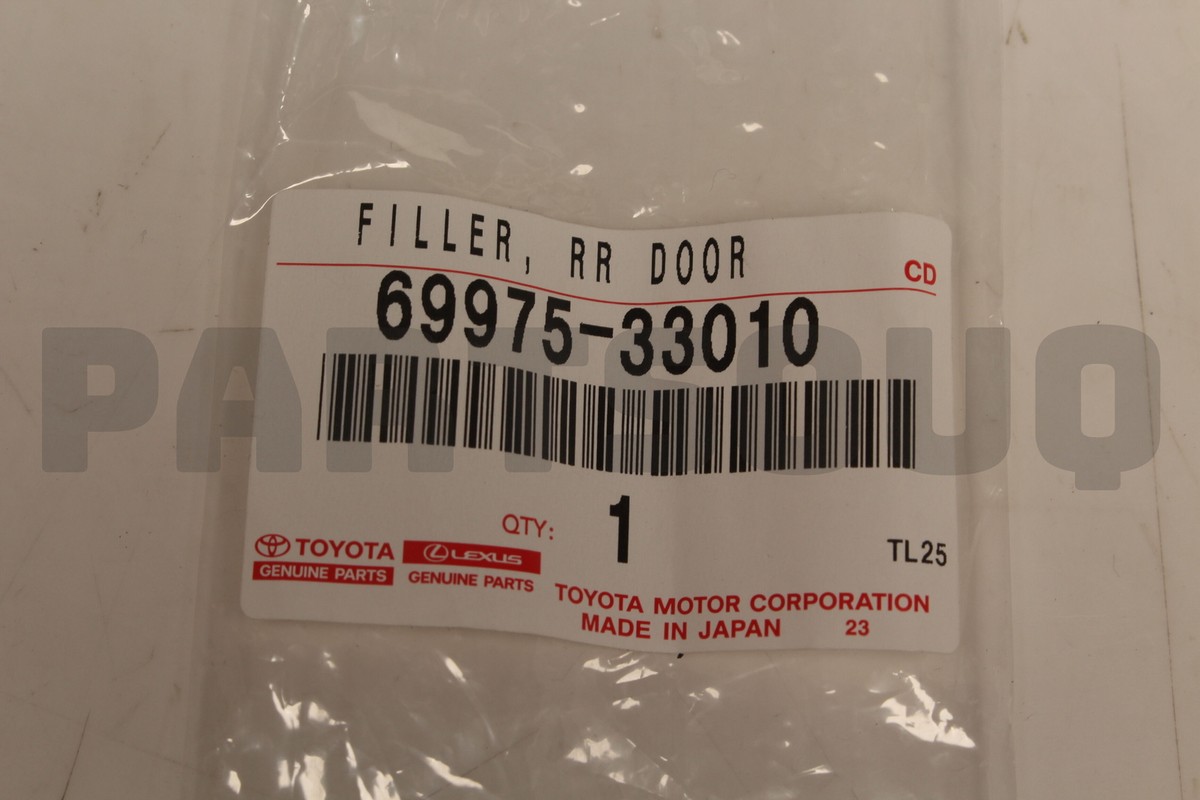 6997533010 Genuine Toyota FILLER, REAR DOOR GLASS CHANNEL 69975