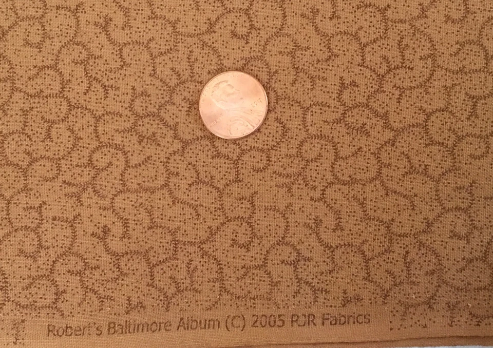 RJR FABRICS - ROBERT'S BALTIMORE ALBUM-cinnamon brown (2005) 35-1/2” x 44” - Image 2 of 3